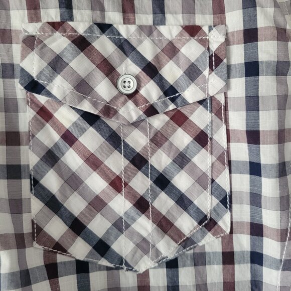 Buckle JB Holt Men’s XL Western Plaid Button-down Long Sleeve Shirt, 100% Cotton - Picture 3 of 11